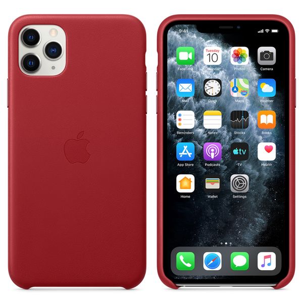 Apple Leather Backcover Apple iPhone 11 Pro Max - Red