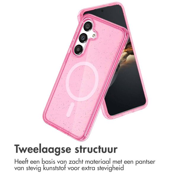 imoshion Sparkle Backcover met MagSafe Samsung Galaxy S25 - Glitter Roze