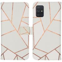 imoshion Design Softcase Bookcase Samsung Galaxy A71 - White Graphic