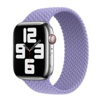 Apple Gevlochten solobandje Apple Watch | 44/45/46/49 mm - Maat 4 - Lavender