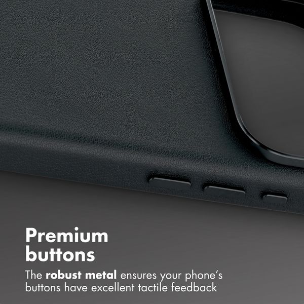 Accezz Leather Case with MagSafe Apple iPhone 18 Pro / 17 Pro - Onyx Black