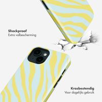 Selencia Vivid Tough Backcover met MagSafe iPhone 14 - Zebra Winter Sky Titanium Yellow