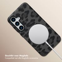Selencia Sabi Backcover Panterprint met MagSafe Samsung Galaxy S25 - Midnight Black