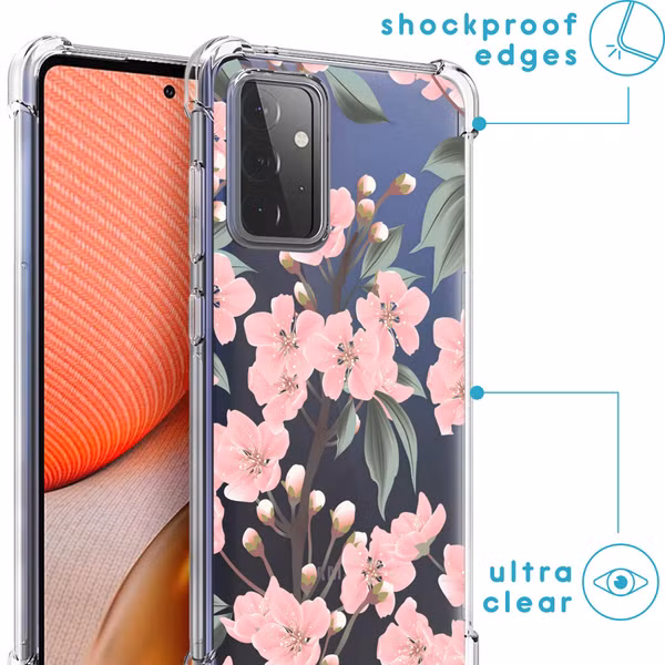 imoshion Design hoesje met koord Samsung Galaxy A72 - Cherry Blossom