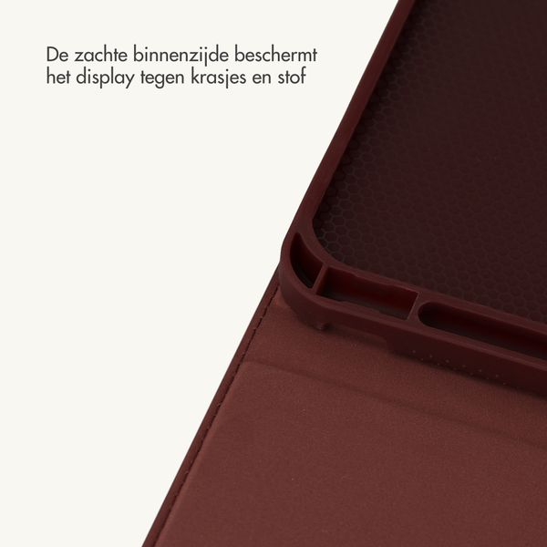 Selencia Croco bookcase Apple iPad 11 (2025) 11 inch A16 / iPad 10 (2022) 10.9 inch - Burgundy