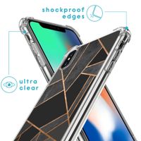 imoshion Design hoesje met koord iPhone X / Xs - Grafisch Koper - Zwart / Goud