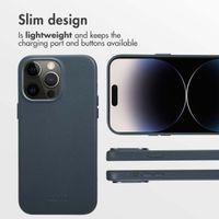 Accezz Leather Back Cover with MagSafe Apple iPhone 14 Pro Max - Nightfall Blue