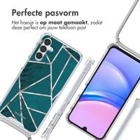 imoshion Design hoesje met koord Samsung Galaxy A15 (5G/4G) - Petrol Green Graphic