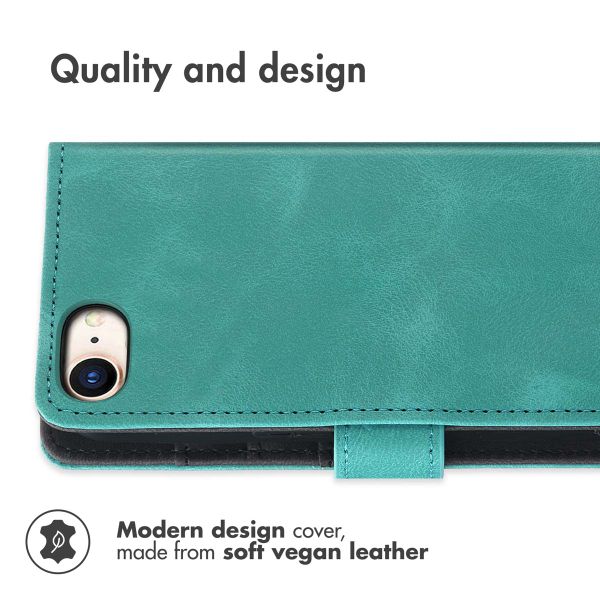imoshion Bookcase with Strap Apple iPhone SE (2022 / 2020) / 8 / 7 - Turquoise