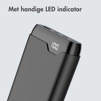 imoshion Powerbank 27.000 mAh + Accezz Ultra Slim GaN Oplader + Accezz USB-C naar USB-C kabel - 1 meter - Zwart