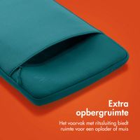 imoshion Laptop hoes 13 inch - Laptopsleeve met vak - Petrol Green