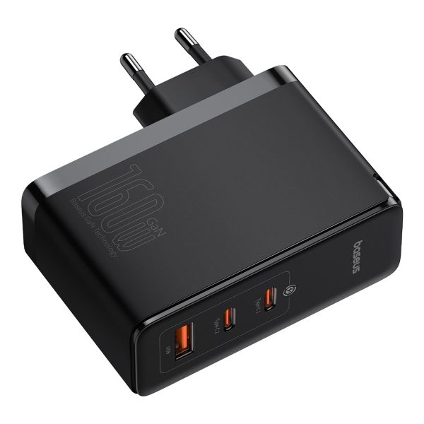 Baseus GaN5 Pro | Snellader - 2x USB-C + 1x USB-A - 160 watt