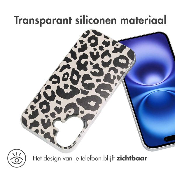 imoshion Design hoesje Apple iPhone 16 - Leopard Transparent