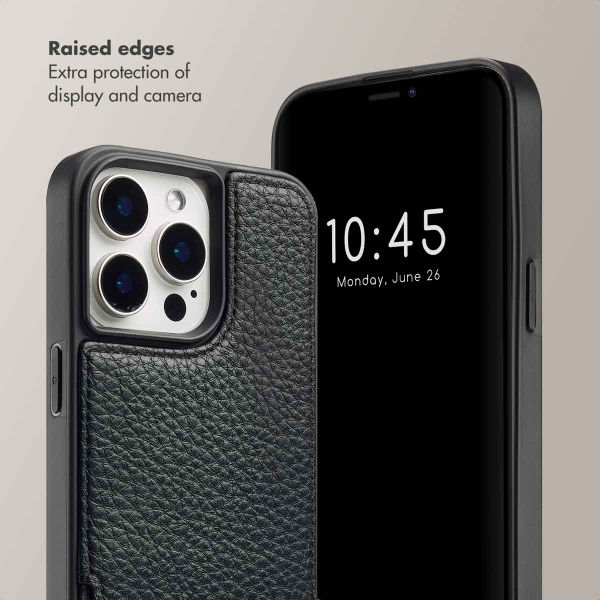 Selencia Nova Phone Case with Cord and Card Holder Apple iPhone 15 Pro Max - Black