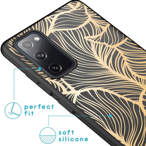 imoshion Design hoesje Samsung Galaxy S20 FE - Bladeren / Zwart