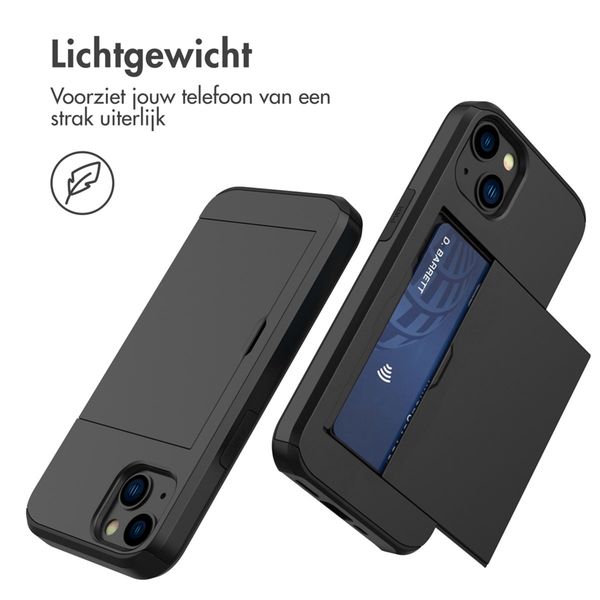imoshion Backcover met pasjeshouder Apple iPhone 13 Mini - Zwart