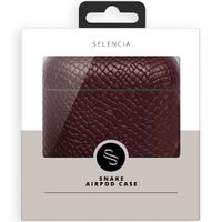 Selencia Yara Slang Hoesje Apple AirPods 1 / 2 - Donkerrood