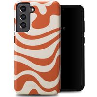 Selencia Vivid Tough Backcover Samsung Galaxy S21 FE - Dream Swirl Orange