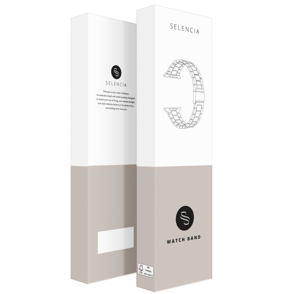 Selencia Slim Steel Jubilee Inspired Link Band Apple Watch | 38/40/41/42 mm - Starlight