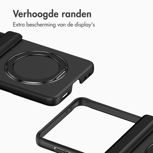 Accezz Color Backcover met MagSafe en Ringstand Samsung Galaxy Z Flip 8 - Zwart