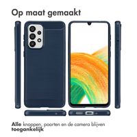 imoshion Brushed Backcover Samsung Galaxy A33 - Donkerblauw