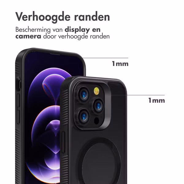Accezz Rugged Frosted MagSafe Backcover Apple iPhone 14 Pro - Zwart