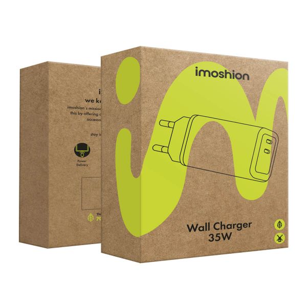 imoshion Wall Charger 35 Watt | 2x USB-C - Wit