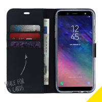 Accezz Wallet Softcase Bookcase Samsung Galaxy A6 (2018) - Zwart