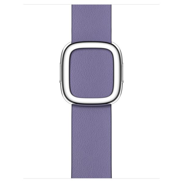 Apple Leather Band Modern Buckle Apple Watch Series 1 t/m 9 / SE (38/40/41 mm) | Series 10 (42 mm) - Maat L - Wisteria