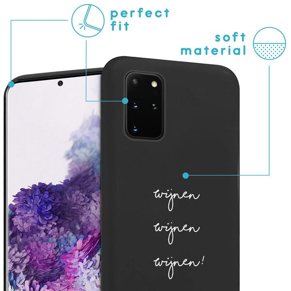 imoshion Design hoesje Galaxy S20 Plus - Wijnen Wijnen Wijnen - Zwart