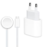 Apple Bundel Apple Watch | USB-C Power Adapter 20 watt + USB-C snellaadkabel voor Apple Watch - 1 meter - Wit