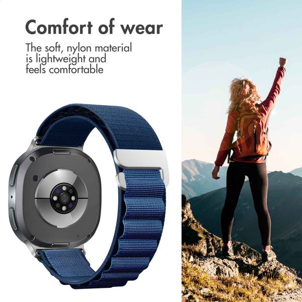 imoshion Nylon Alpine Band Samsung Galaxy Watch 9 (40/44mm) / Watch 8 (40/44mm) / Classic (46mm) - Dark Blue
