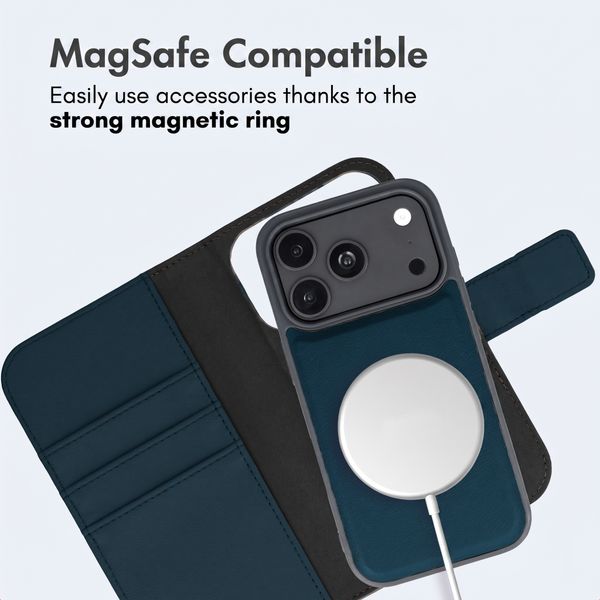 imoshion Detachable 2-in-1 Luxury Bookcase Apple iPhone 18 Pro / 17 Pro - Blue
