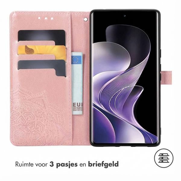imoshion Mandala Bookcase Xiaomi Redmi Note 14 Pro (4G) - Rosé Goud