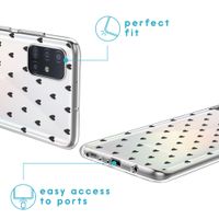 imoshion Design hoesje Samsung Galaxy A51 - Hartjes - Zwart