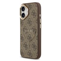 Guess Classic 4G Logo Backcover met MagSafe Apple iPhone 17 - Bruin