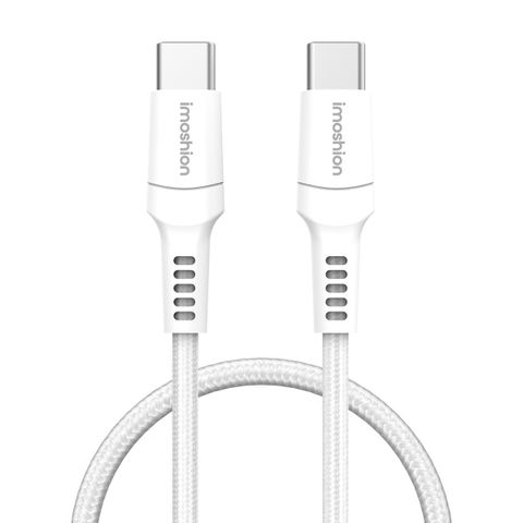 imoshion Braided USB-C naar USB-C kabel - 1 meter - Wit