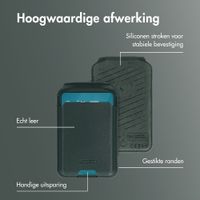 Accezz Magnetische Leren Wallet met standaard - Geschikt voor Apple Find My - Cedar Green