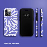 Selencia Vivid Backcover Apple iPhone 15 Pro Max - Modern Bloom Sapphire Blue