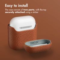 Accezz Genuine leather case  Apple AirPods 1 / 2 - Cognac