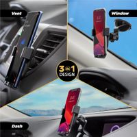 Scosche GravityDrop 3-in-1 Telefoonhouder Auto - Universeel - Dashboard / Voorruit / Ventilatierooster - Zwart