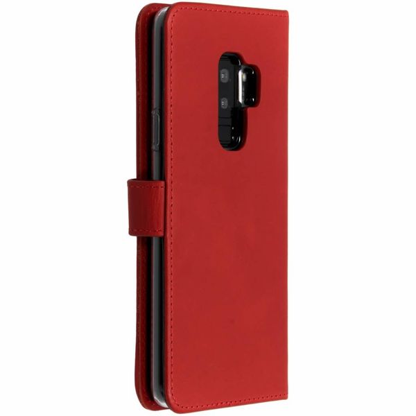 Selencia Echt Lederen Bookcase Samsung Galaxy S9 Plus - Rood