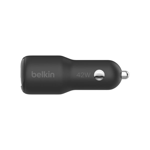 Belkin BoostCharge 2-poorts Autolader USB-C/USB-A 42W - Zwart