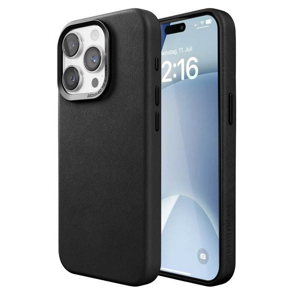 Woodcessories Bio Leather Case MagSafe Apple iPhone 15 Pro Max - Zwart