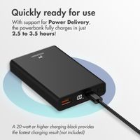 imoshion Ultra Series Aluminium Powerbank 10,000 mAh - Quick Charge and Power Delivery - Black