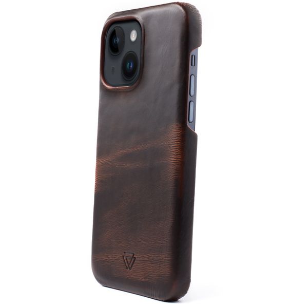 Wachikopa Full Wrap Backcover iPhone 14 - Dark Brown