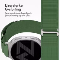 Accezz Nylon Alpine bandje Samsung Galaxy Watch 9 (40/44mm) / Watch 8 (40/44mm) / Classic (46mm) - Olive Green