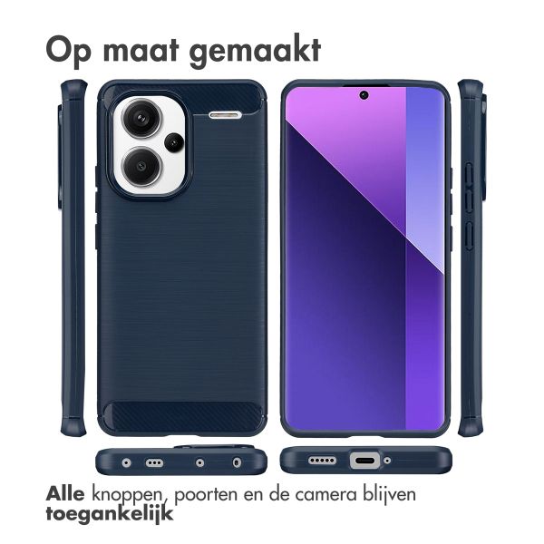 imoshion Brushed Backcover Xiaomi Redmi Note 13 Pro Plus (5G) - Donkerblauw