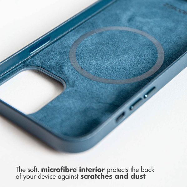 Accezz Leather Backcover met MagSafe Apple iPhone 14 Pro Max - Donkerblauw