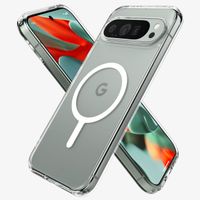 Spigen Ultra Hybrid Backcover Metal Ring MagFit Google Pixel 9 Pro XL - Transparant / Wit